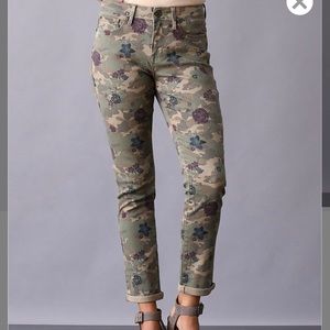 Seven7 Camouflage high rise straight leg jeans